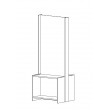 Free-standing Office Partition - Double Sided Open Shelves